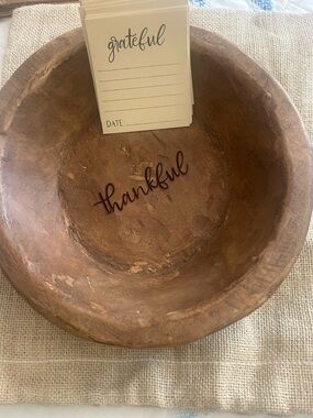 Prayer Bowl , with gratitude prayer cards